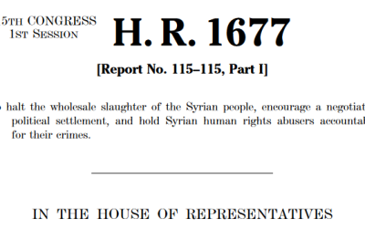 Bipartisan Bill Passed: Syria Civilian Protection Act