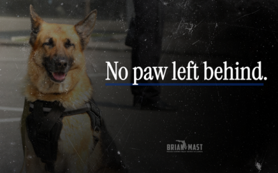 Backing the blue means no paw left behind