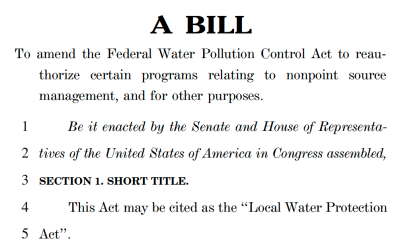 Bill Introduced To Help Stop Water Pollution