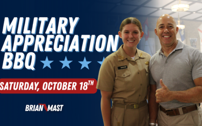 The Military Appreciation BBQ is Saturday, October 18